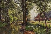 Walter Moras Im Spreewald oil